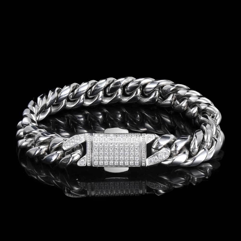18K Gold Plated Clasp Hip Hop Bracelet for Men Caratix Jewelry - CaratixJewelry